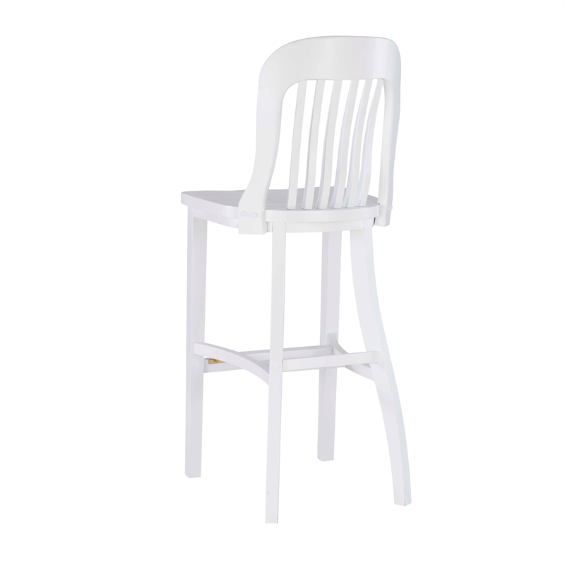 Riverbay Furniture Transitional Wood Set of Two Counter Stools in White