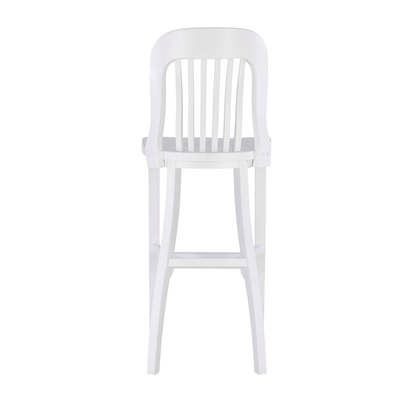 Riverbay Furniture Transitional Wood Set of Two Counter Stools in White