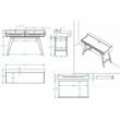 Riverbay Furniture Modern Wood Two Drawer Desk in Gray