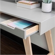 Riverbay Furniture Modern Wood Two Drawer Desk in Gray