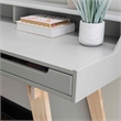 Riverbay Furniture Modern Wood Two Drawer Desk in Gray