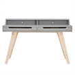 Riverbay Furniture Modern Wood Two Drawer Desk in Gray
