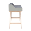 Riverbay Furniture Modern Wood Two Drawer Desk in Gray