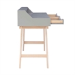 Riverbay Furniture Modern Wood Two Drawer Desk in Gray