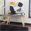 Riverbay Furniture Modern Wood Two Drawer Desk in Gray