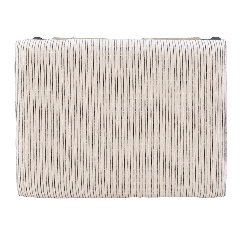 Riverbay Furniture Modern Metal Campaign Accent Stool in Black