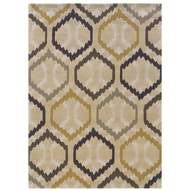 Riverbay Furniture Transitional Polyester 5'x7' Rug in Cream and Stone