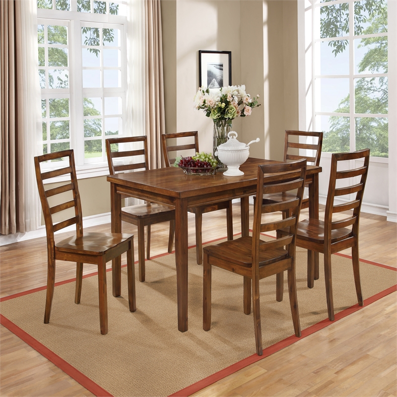 Riverbay Furniture Machine Tufted Wool 8'x11' Rug in Cork Brown and Burnt Orange