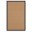 Riverbay Furniture Machine Tufted Wool 5'x8' Rug in Cork Brown and Black Leather