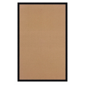 Riverbay Furniture Machine Tufted Wool 8'x11' Rug in Brown and Black Leather