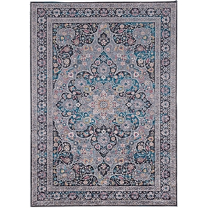 Riverbay Furniture Traditional Woven Polyester 5'x7' Rug in Gray