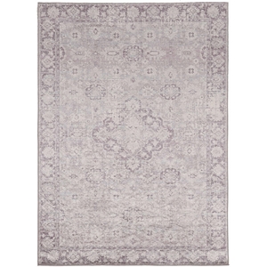 riverbay furniture traditional woven polyester 5'x7' rug in ivory