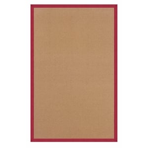 Riverbay Furniture Machine Tufted Wool 8'x11' Rug in Cork Brown and Red