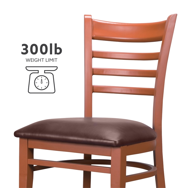 Riverbay Furniture Steel Brown Side Chair Rectangular Upholstered 18