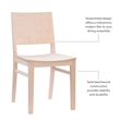 Riverbay Furniture 19'' Mid-Century Wood Side Chair in Natural (Set of 2)
