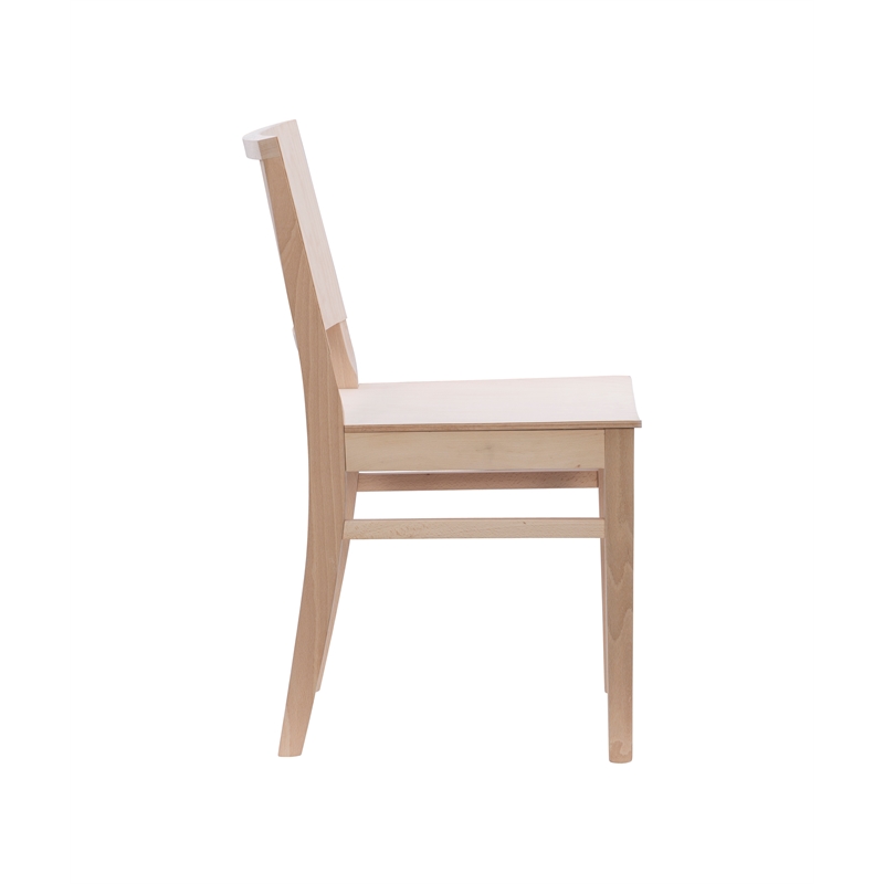 Riverbay Furniture 19'' Mid-Century Wood Side Chair in Natural (Set of 2)