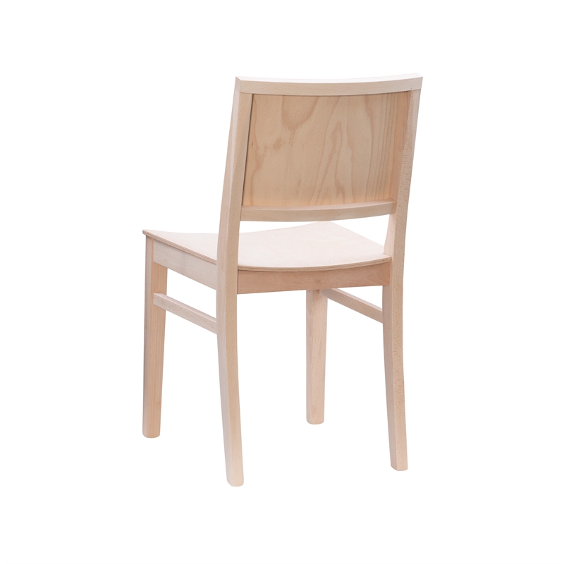 Riverbay Furniture 19'' Mid-Century Wood Side Chair in Natural (Set of 2)