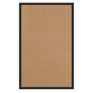 Riverbay Furniture Machine Tufted Wool 5'x8' Rug in Cork Brown and Black