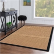 Riverbay Furniture Machine Tufted Wool 5'x8' Rug in Cork Brown and Black