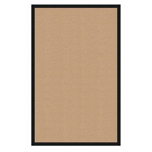 Riverbay Furniture Machine Tufted Wool 1'10&quotx2'10&quot Rug in Sisal and Black