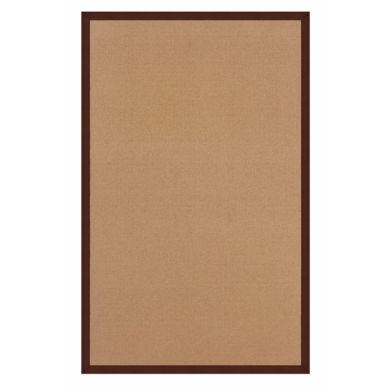 Riverbay Furniture Machine Tufted Wool 8'x11' Rug in Cork Brown and Brown