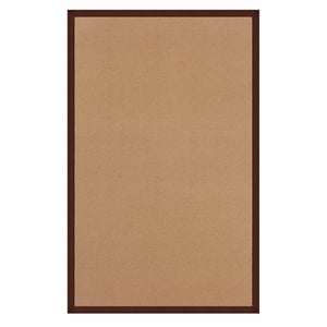 Riverbay Furniture Machine Tufted Wool 8'x11' Rug in Cork Brown and Brown