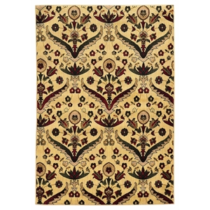 Riverbay Furniture Transitional Polypropylene 8'x10' Rug in Red and Green
