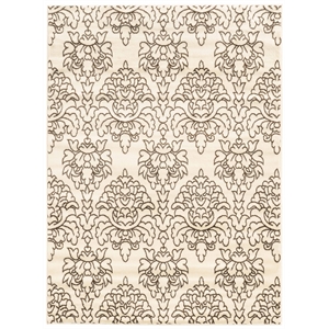 Riverbay Furniture Transitional Polypropylene 8'x10' Rug in Cream and Brown