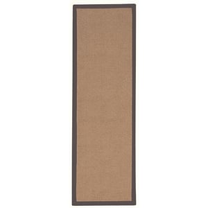 Riverbay Furniture Machine Tufted Wool 2'6&quotx12' Rug in Cork Brown and Slate