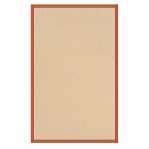 Riverbay Furniture Machine Tufted Wool 8'x11' Rug in Natural and Burnt Orange