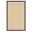 Riverbay Furniture Machine Tufted Wool 4'x6' Rug in Natural and Black Leather