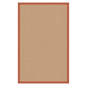 Riverbay Furniture Machine Tufted Wool 8'9&quotx12' Rug in Sisal and Burnt Orange