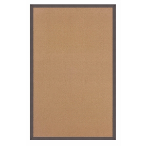 Riverbay Furniture Machine Tufted Wool 1'10&quotx2'10&quot Rug in Cork Brown and Slate
