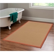 Riverbay Furniture Machine Tufted Wool 4'x6' Rug in Cork Brown and Burnt Orange