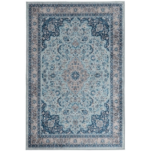 Riverbay Furniture Traditional Woven Polyester 3'3&quotx5' Rug in Blue