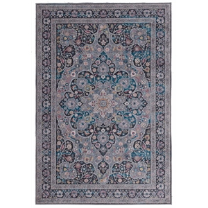 Riverbay Furniture Traditional Woven Polyester 3'3&quotx5' Rug in Gray
