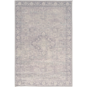 Riverbay Furniture Traditional Woven Polyester 2'2&quotx3'2&quot Rug in Ivory