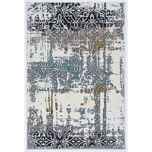 Riverbay Furniture Transitional Power Loomed Polyester 8'x10'6&quot Rug in Cream