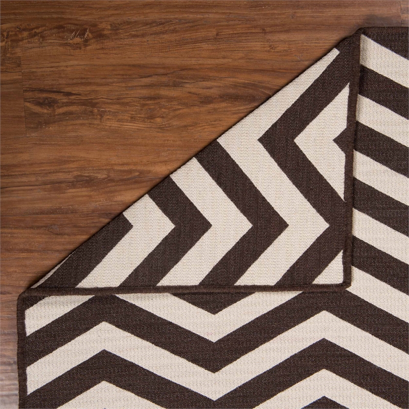 Riverbay Furniture Transitional Reversible Chevron Wool 2'6