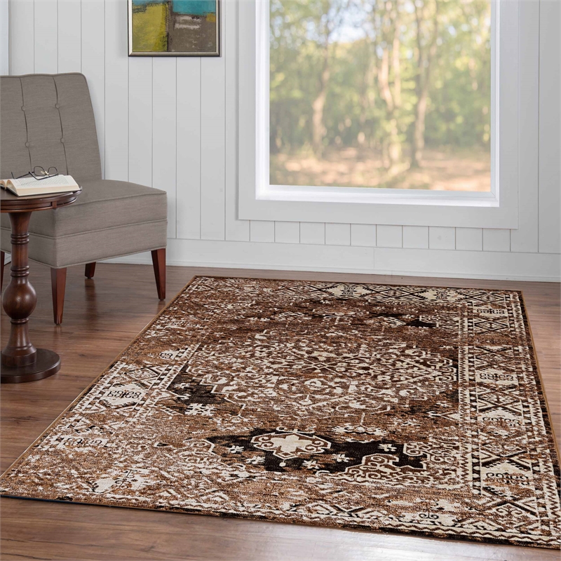 Riverbay Furniture Transitional Power Loomed Polyester 5'x7'6