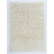 Riverbay Furniture Transitional Flokati Hand Woven Wool 3'x5' Rug in Natural