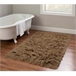 Riverbay Furniture Flokati Hand Woven Wool 3'x5' Rug in Mushroom Brown