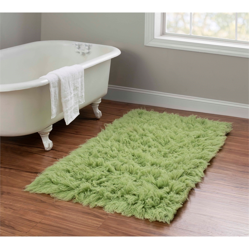 Riverbay Furniture Flokati Hand Woven Wool 2'4