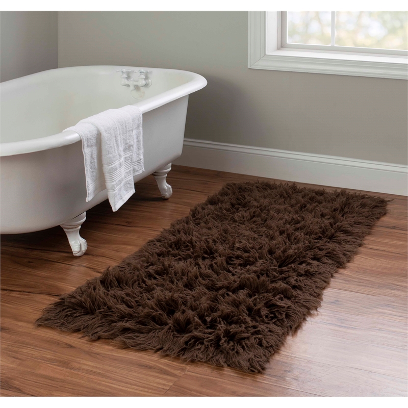 Riverbay Furniture Flokati Hand Woven Wool 2'4