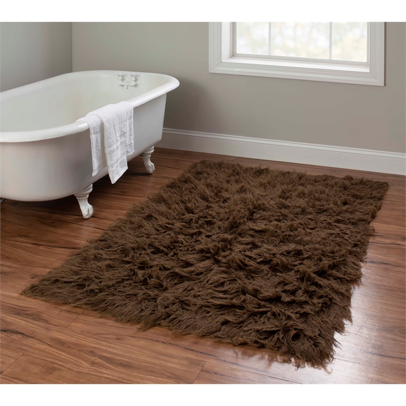 Riverbay Furniture Flokati Hand Woven Wool 3'6