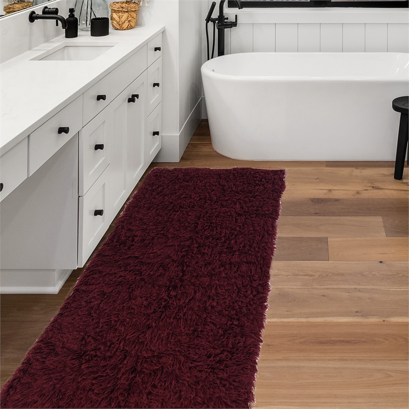 Riverbay Furniture Flokati Hand Woven Wool 2'4