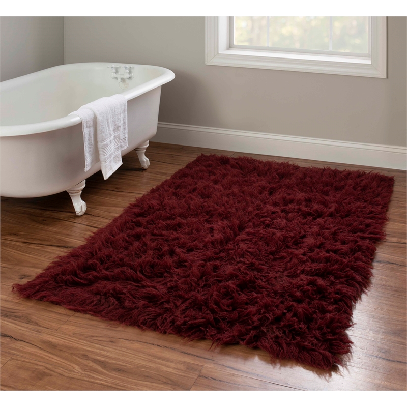 Riverbay Furniture Flokati Hand Woven Wool 3'6