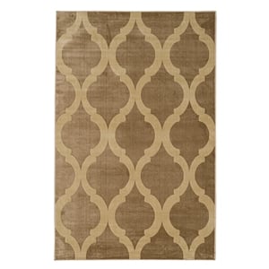 Riverbay Furniture Vintage Polyester 8'x10' Rug in Beige and Sand