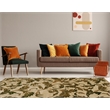 Riverbay Furniture Vintage Polyester 8'x10' Rug in Sand and Green