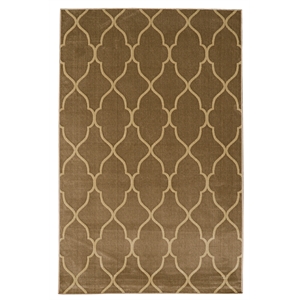 riverbay furniture vintage polyester 8'x10' rug in beige and sand